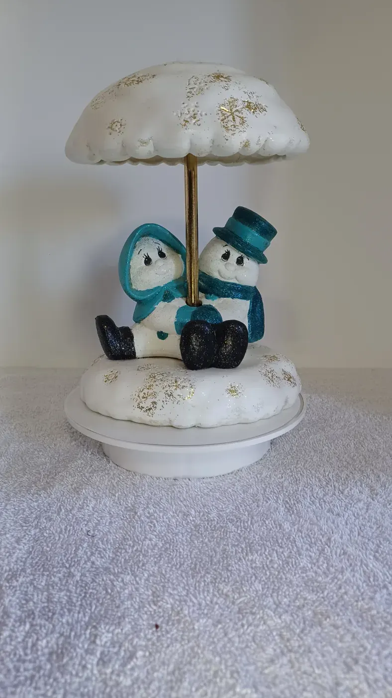 Mr. and Mrs. Snowman Music Box