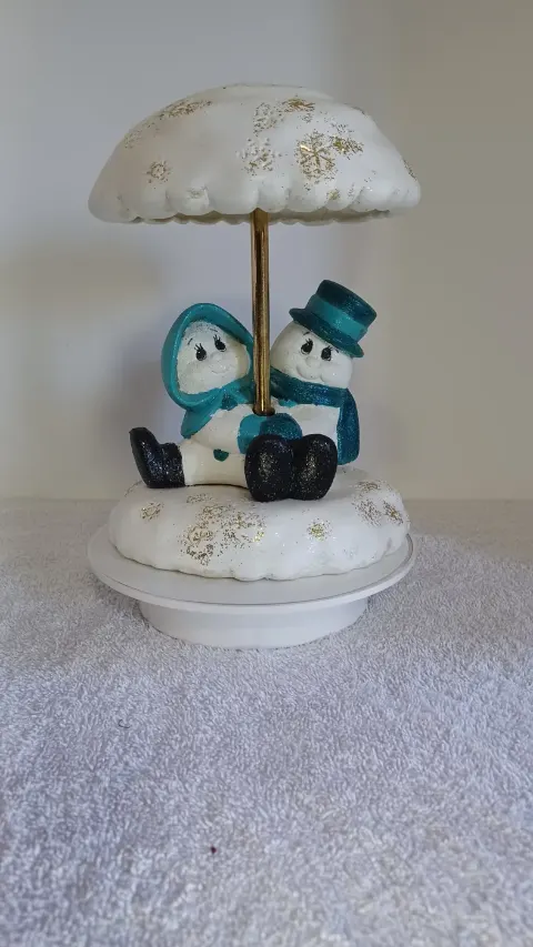 Mr. and Mrs. Snowman Music Box