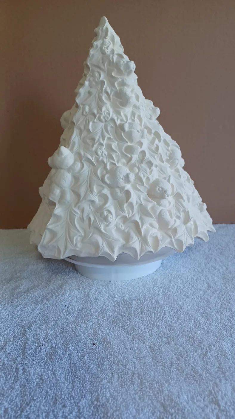Teddy Bear Tree in Bisque