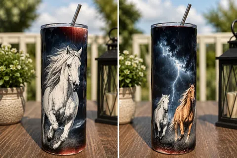 Storm Chaser Horse Tumbler