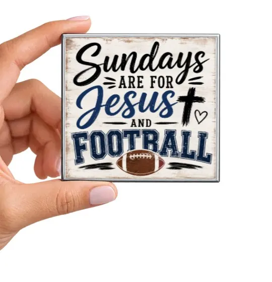 Sundays Are for Jesus and Football Magnet