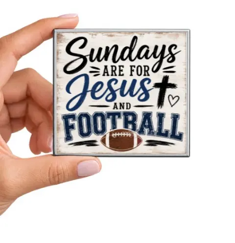 Sundays Are for Jesus and Football Magnet