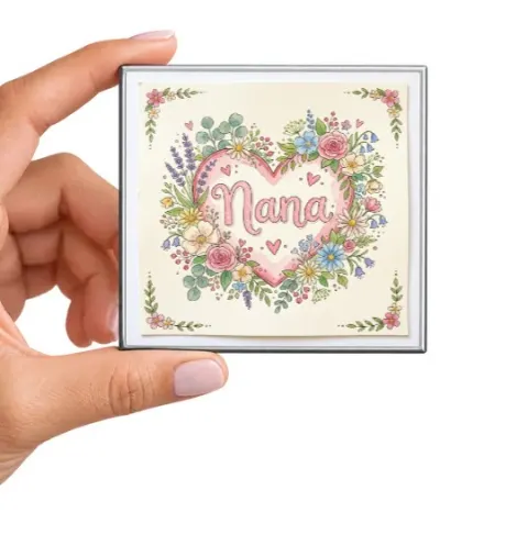 Nana Floral Heart Magnet