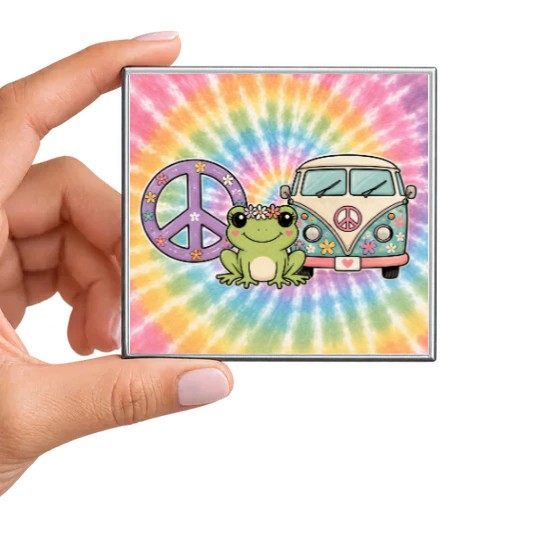 Peace Frog Tie-Dye Magnet