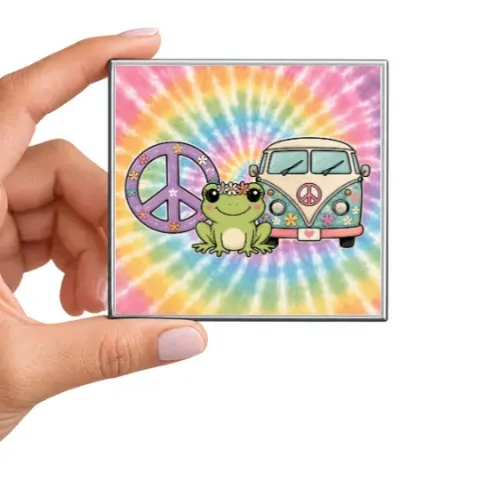 Peace Frog Tie-Dye Magnet