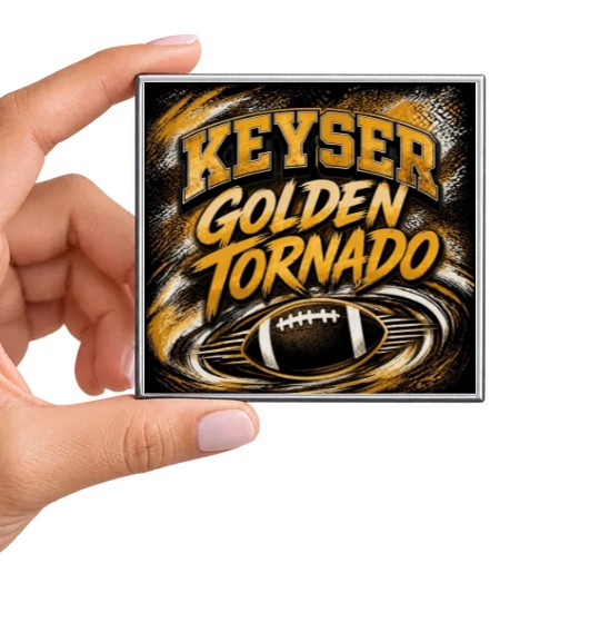 Keyser Golden Tornado Football Magnet