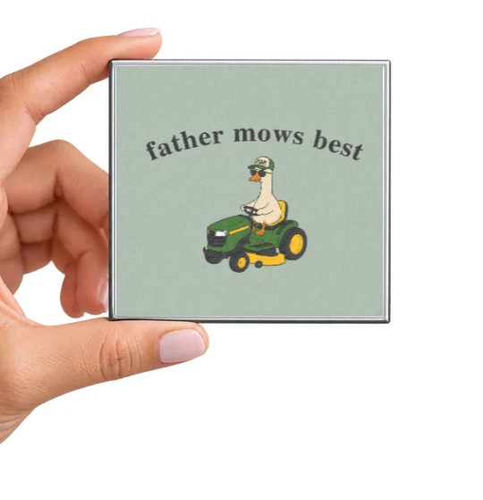Father Mows Best Magnet