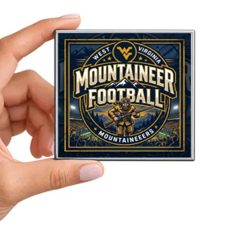 Mountaineer Football Badge Magnet