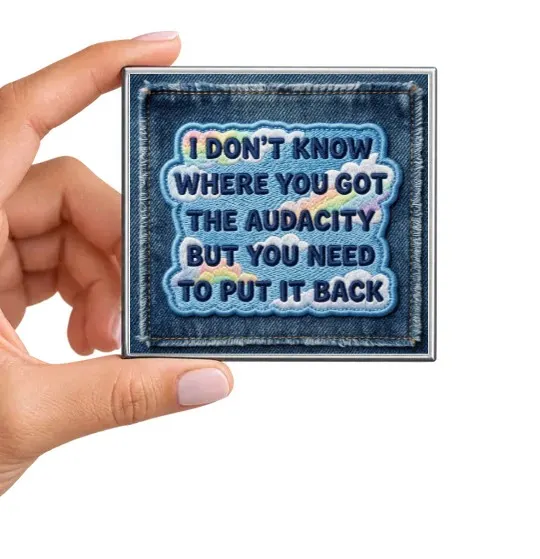 I Don't Know Where You Got the Audacity Patch Magnet