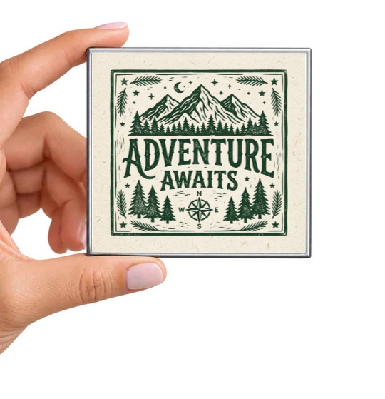 Adventure Awaits Mountains Magnet
