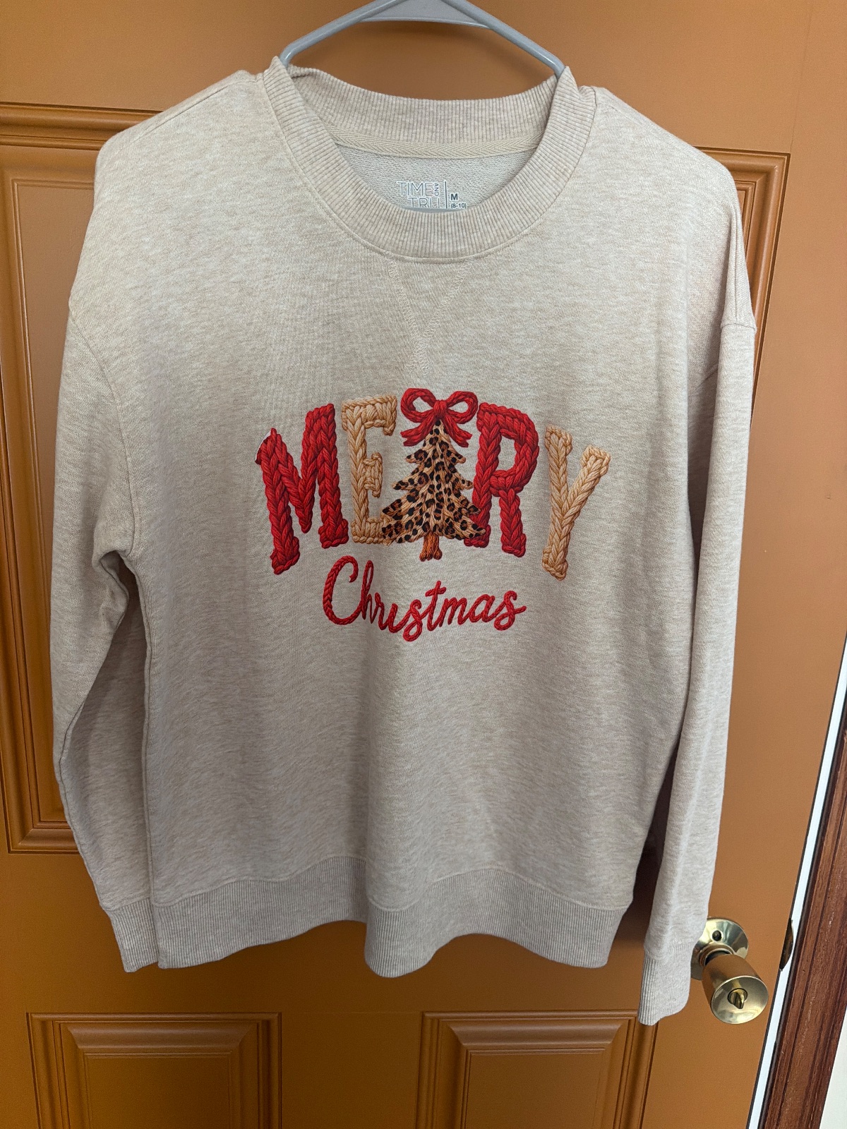 Medium light tan long sleeve sweatshirt