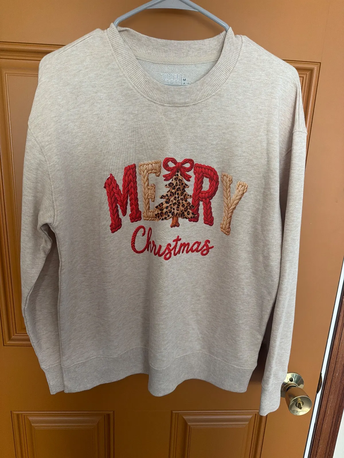 Medium light tan long sleeve sweatshirt