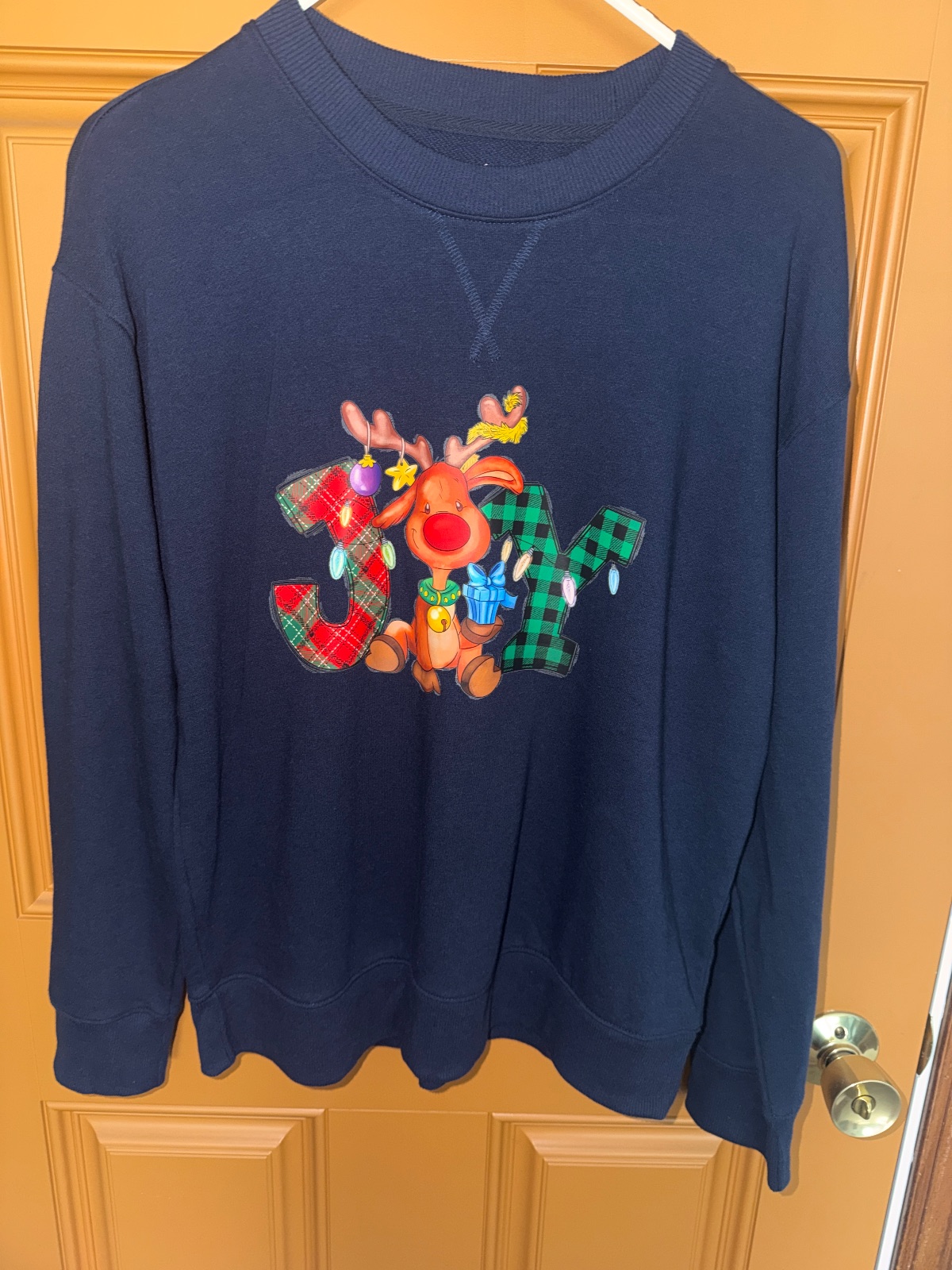 Medium long sleeve sweatshirt, navy blue