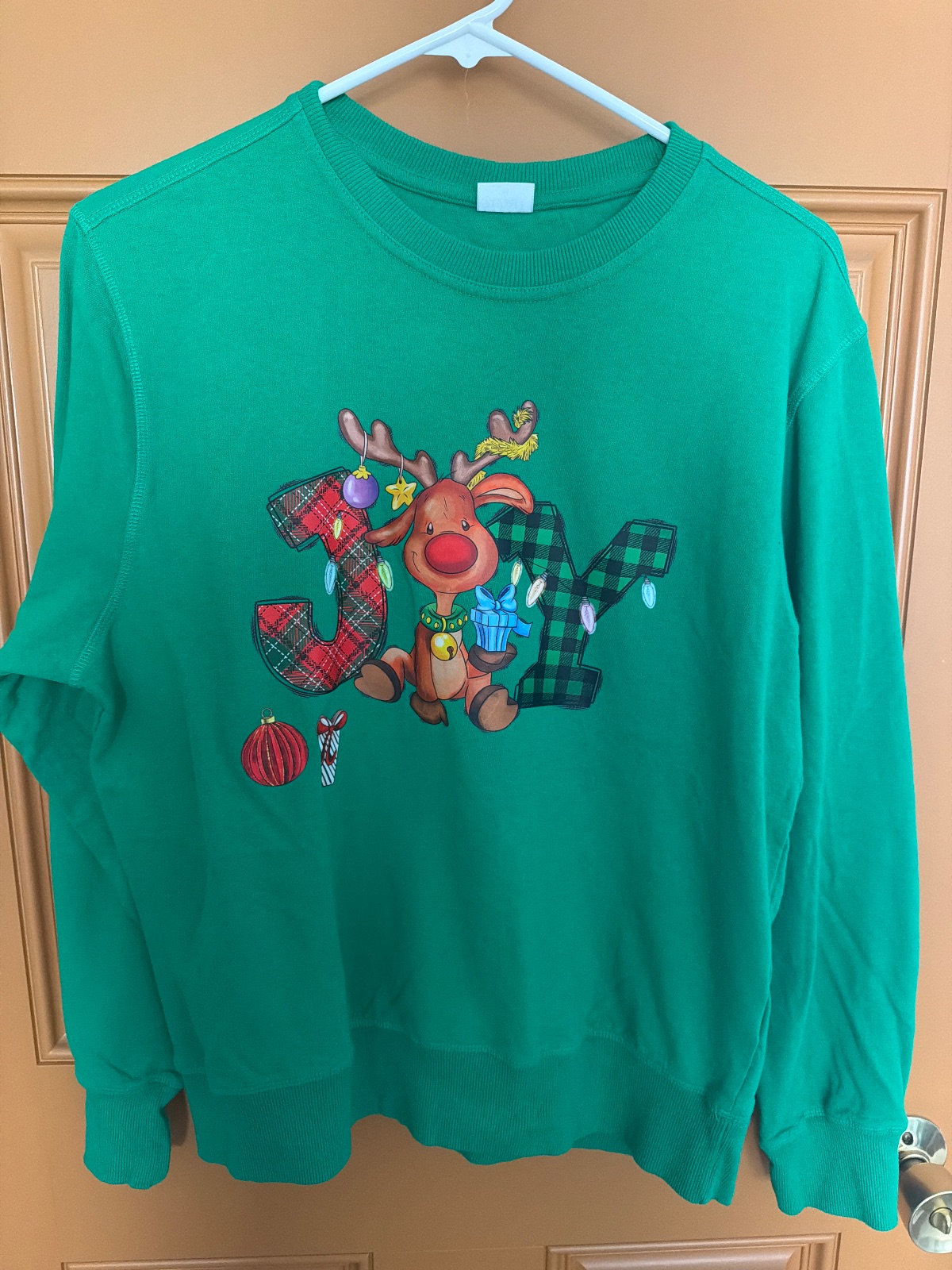 Medium child green, long sleeve sweatshirt