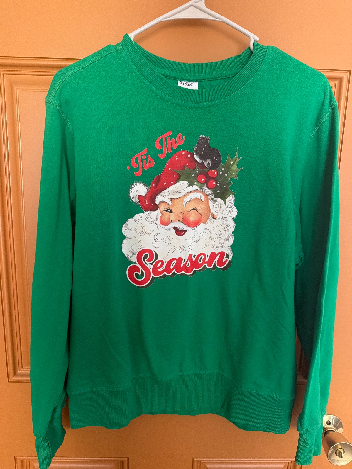 Large child, green, long sleeve sweatshirt
