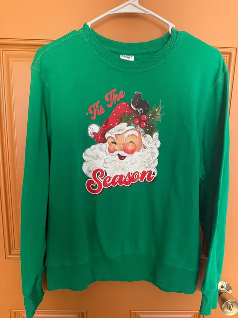 Large child, green, long sleeve sweatshirt
