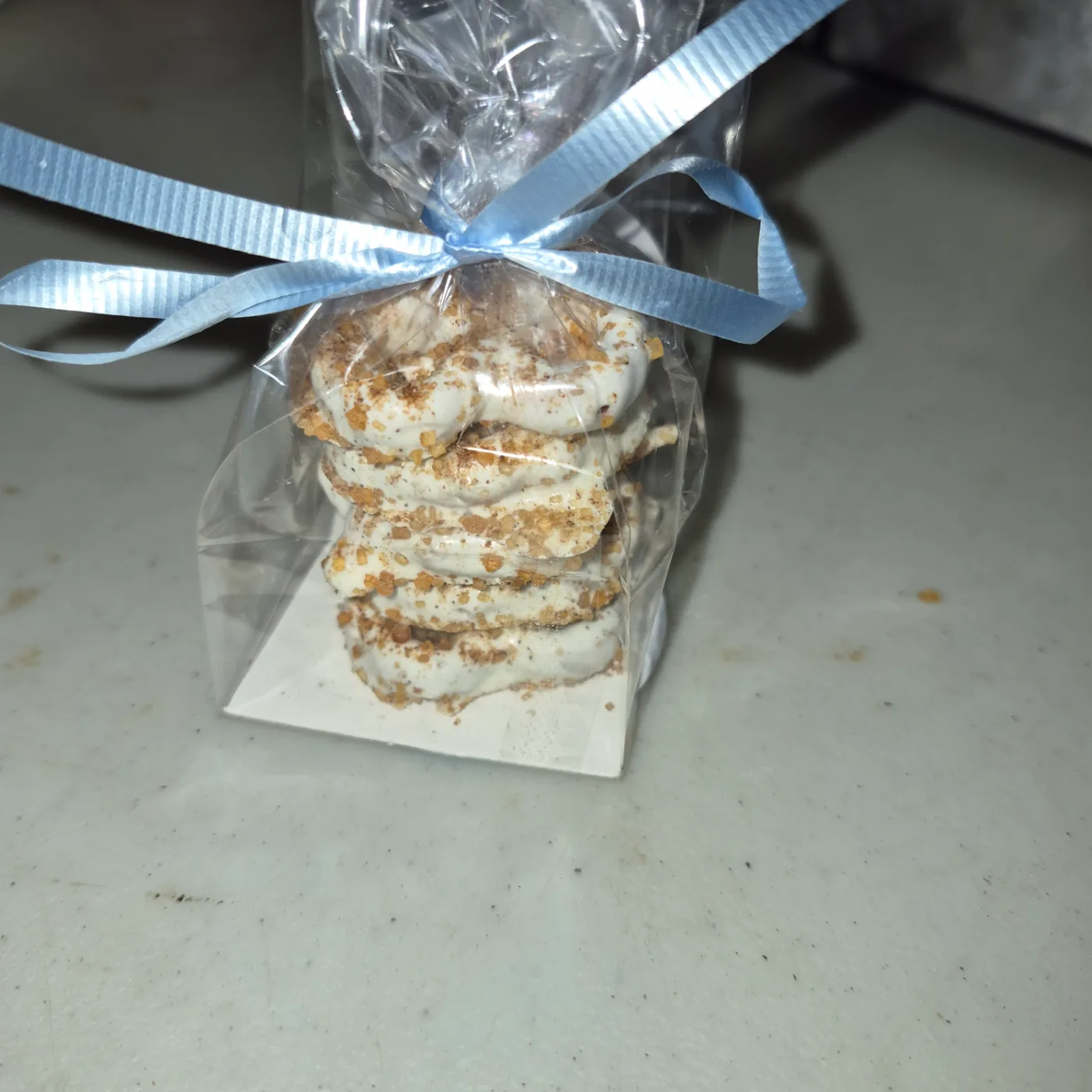 Dipped Pretzels with pumpkin spice sugar
