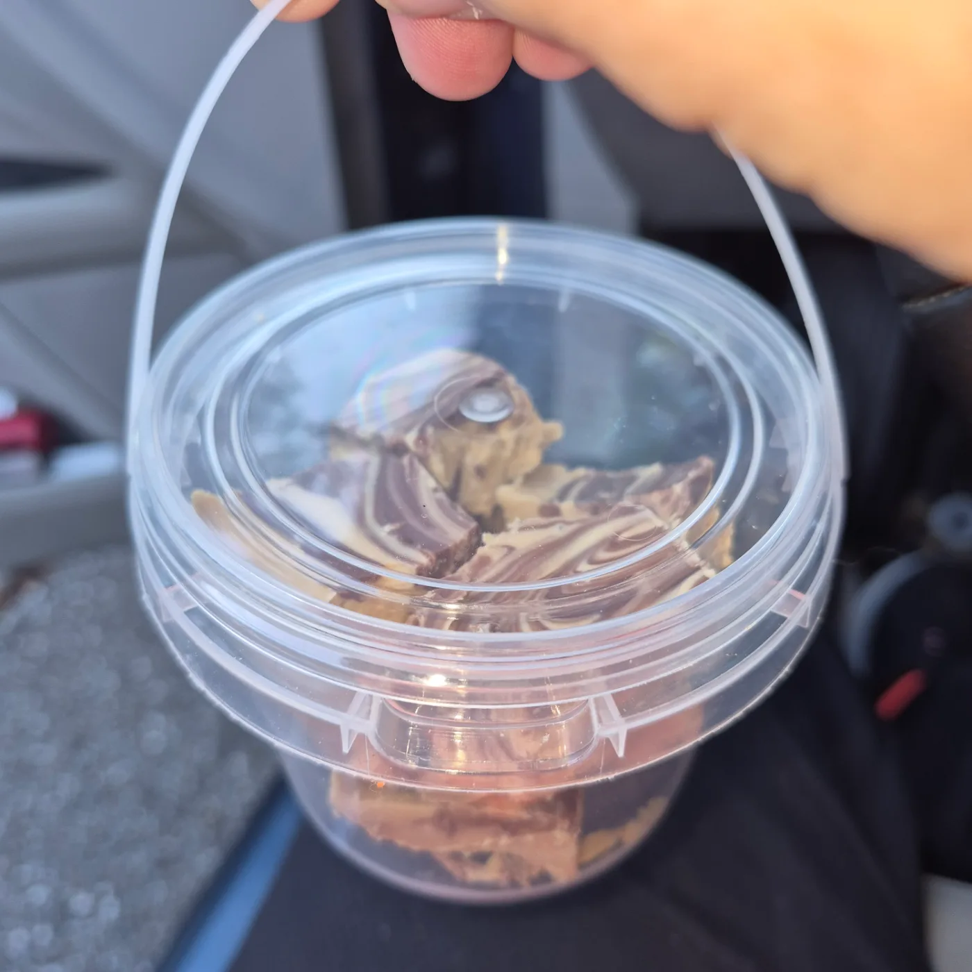 Bucket of fudge