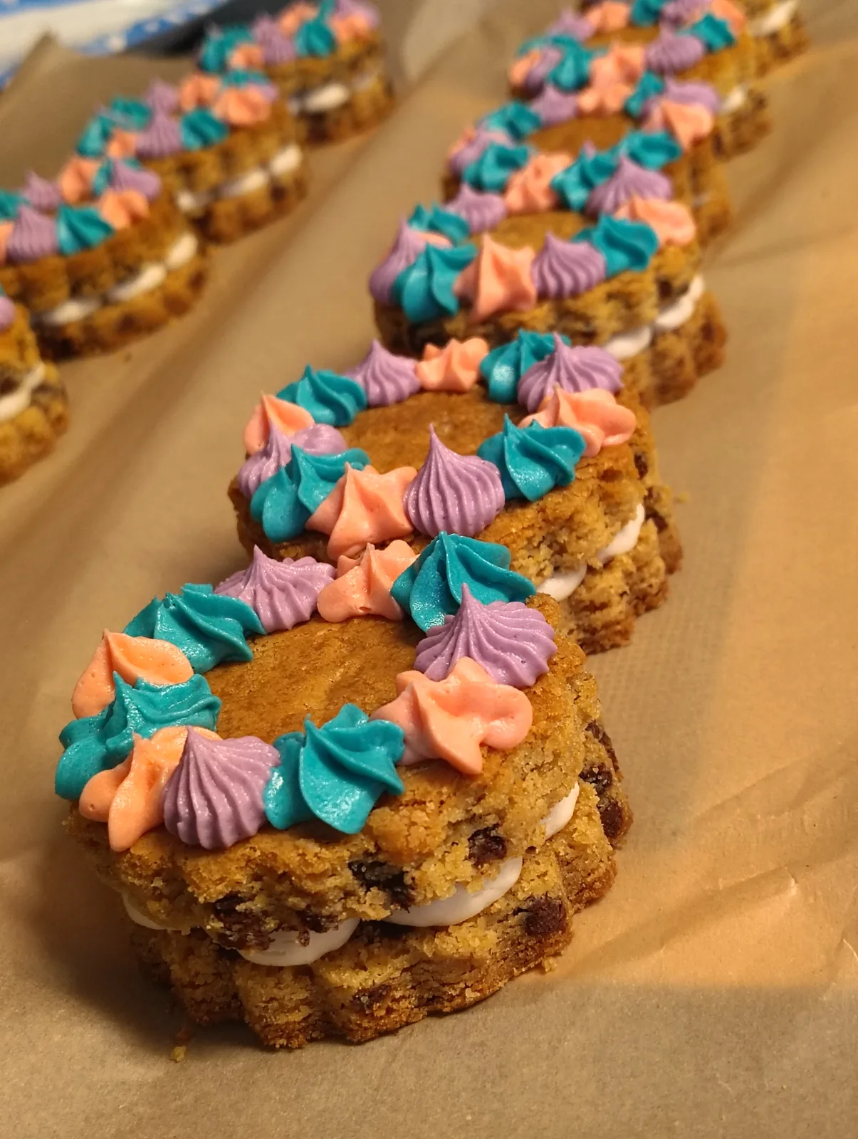 Chocolate chip cookie sandwich
