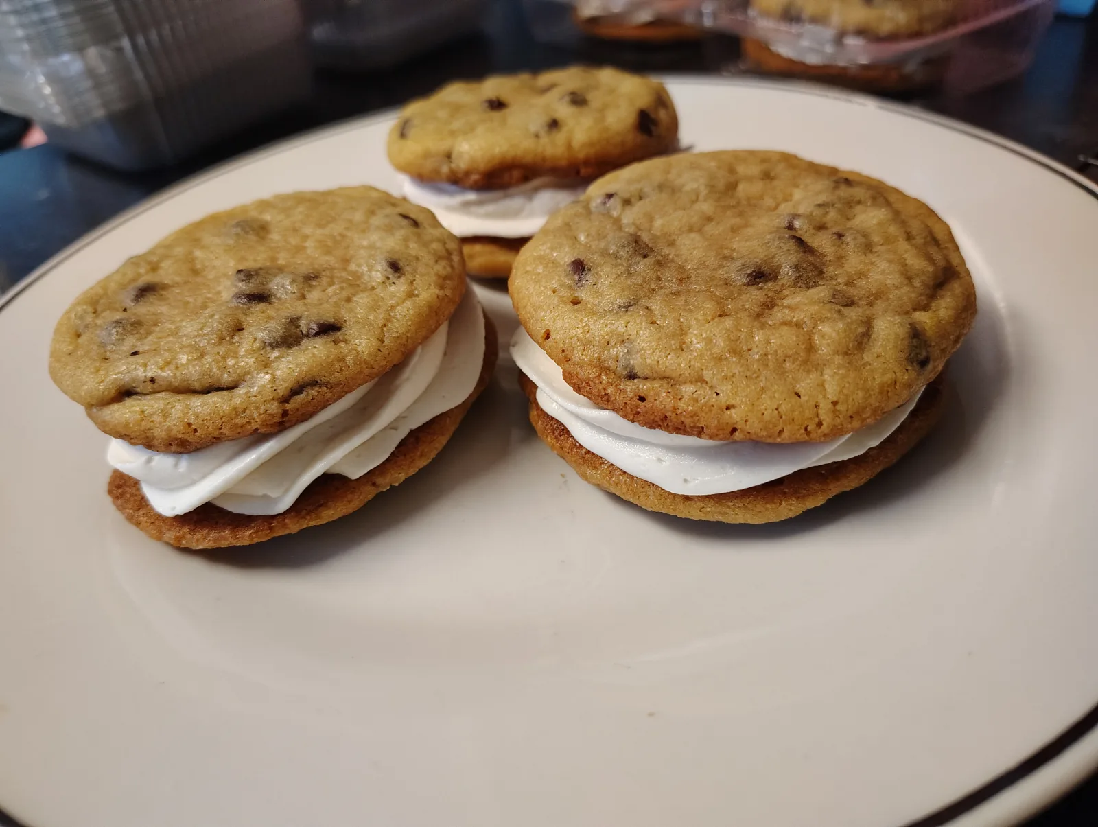 Chocolate chip sandwich
