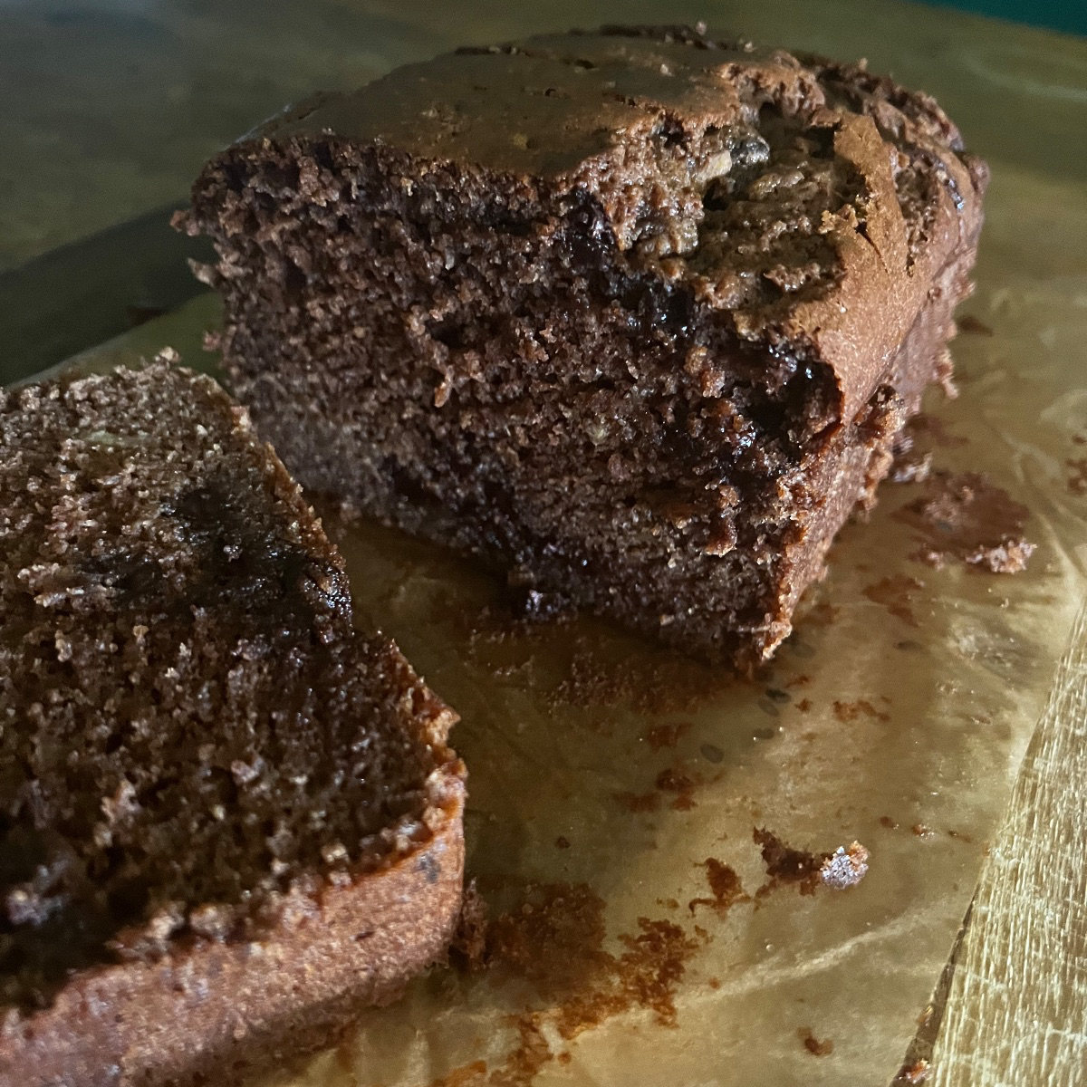 Double Chocolate Banana Bread Slice