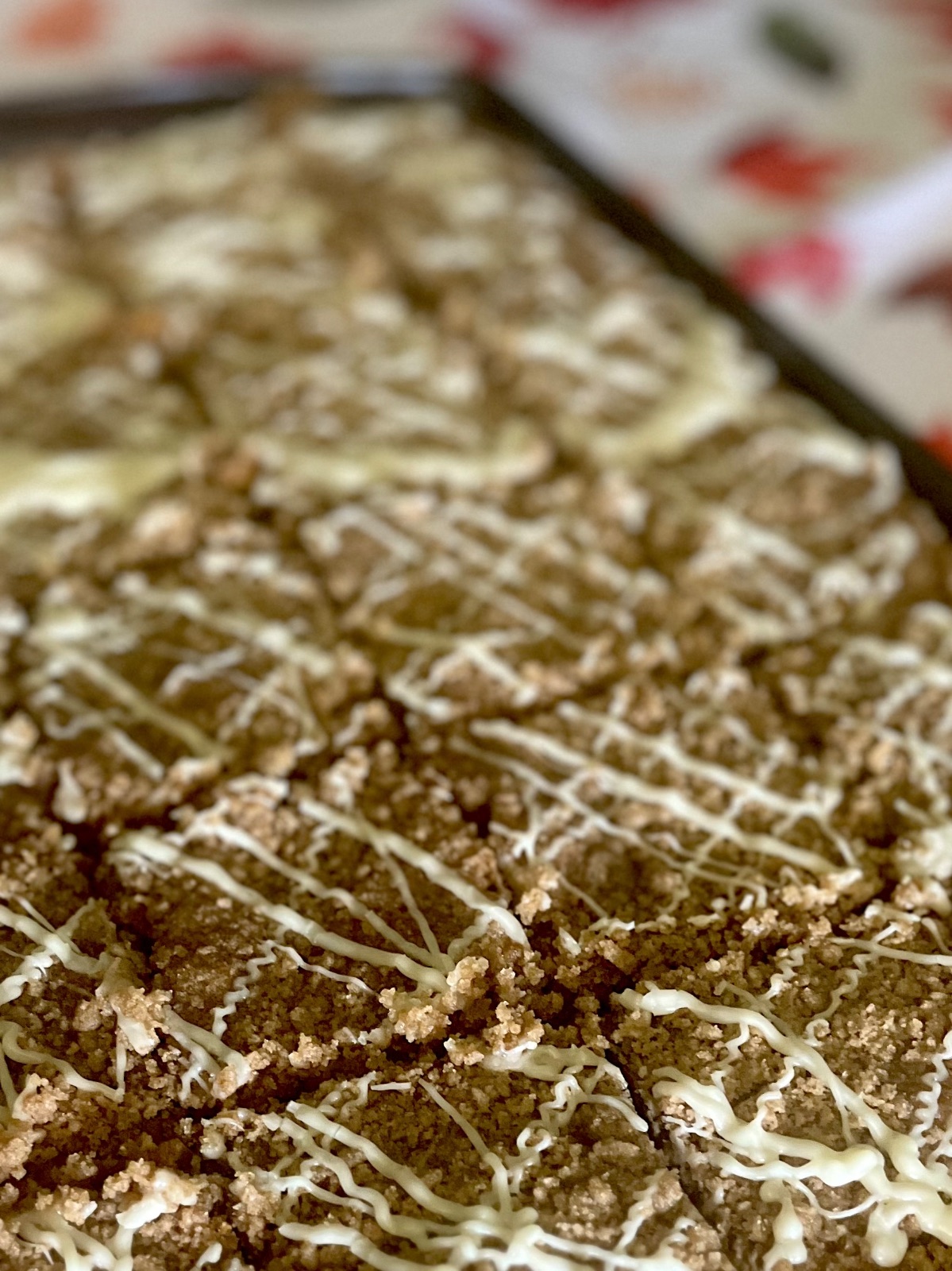 Pumpkin coffee cake slice