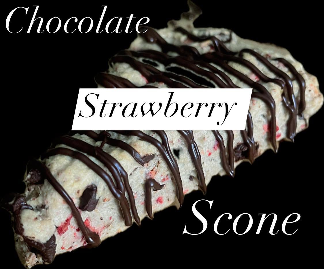 Chocolate Strawberry Scone