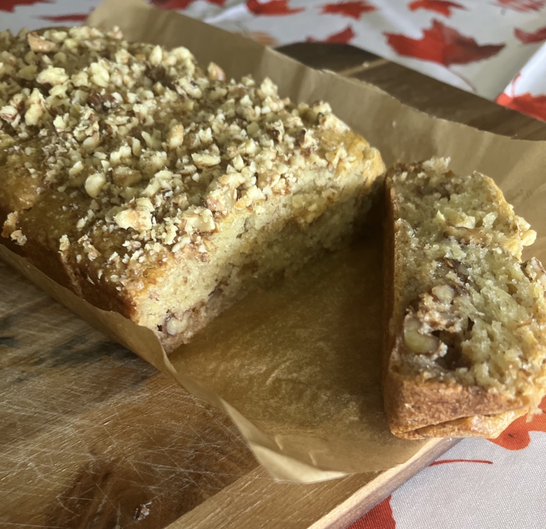 Banana bread slice