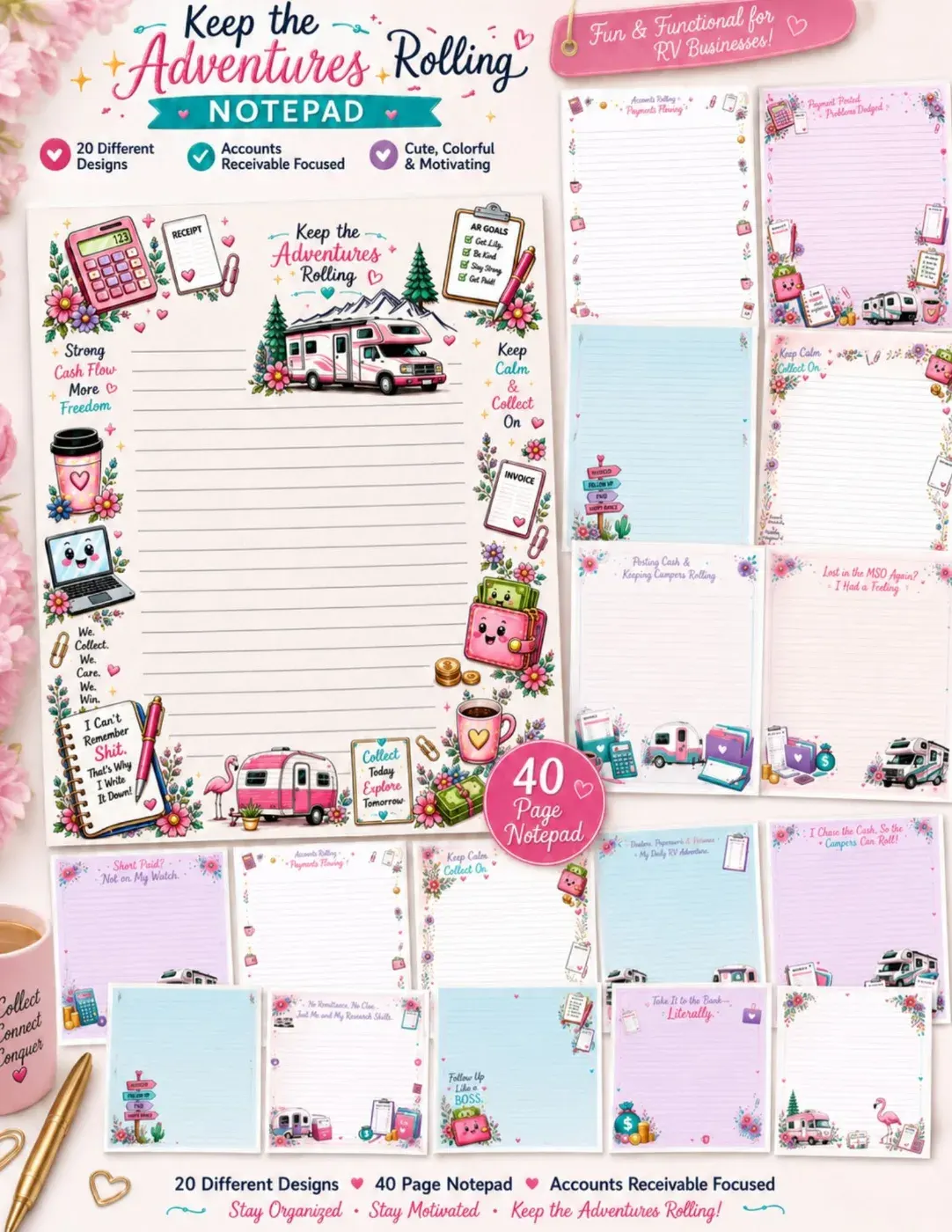 Keep the Adventures Rolling Notepad