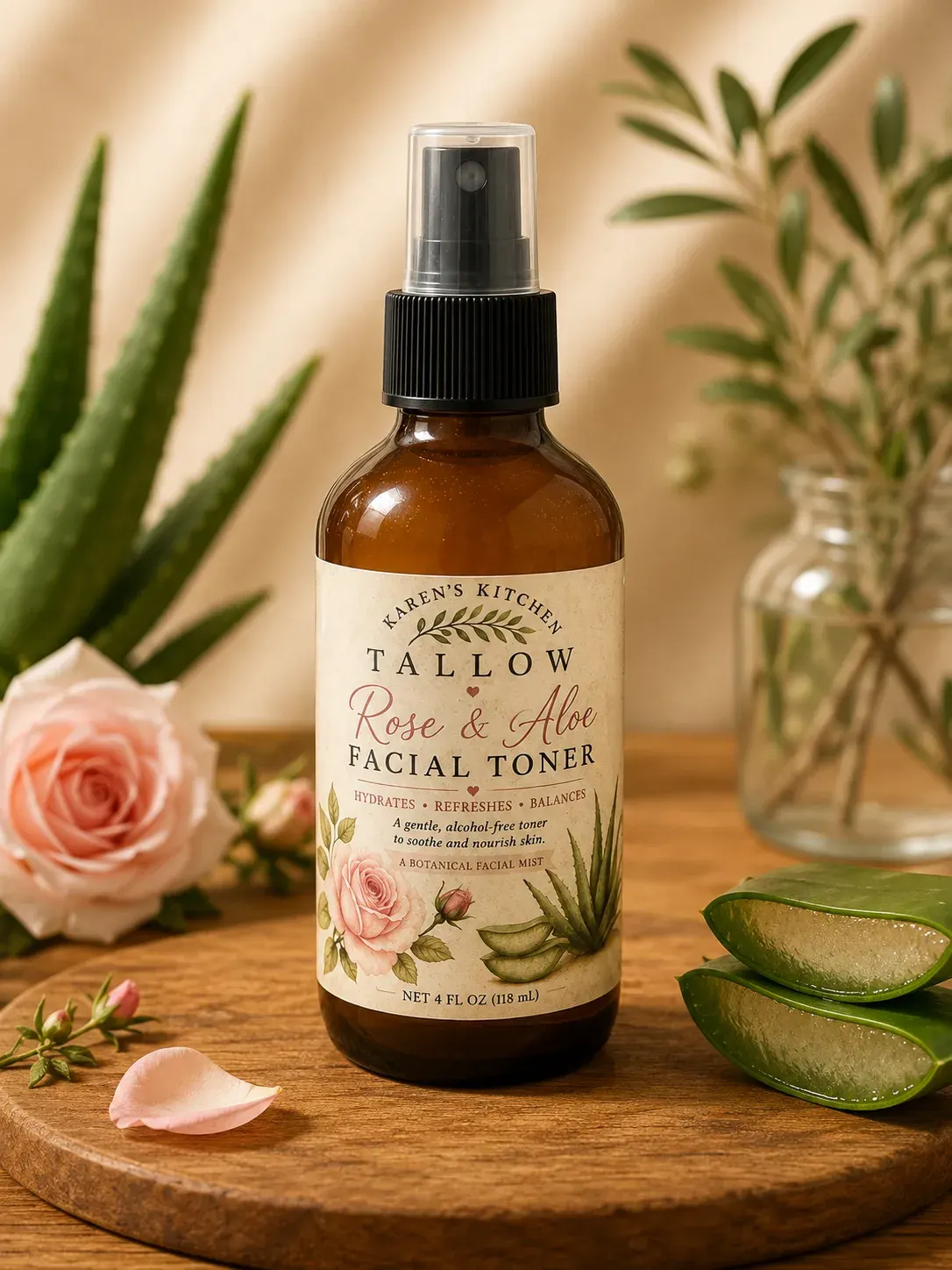 Rose and Aloe Facial Toner