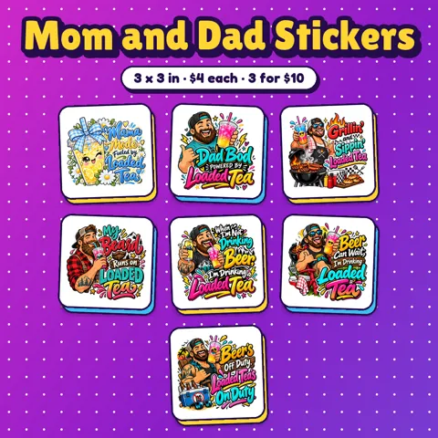 Mom and Dad Sticker