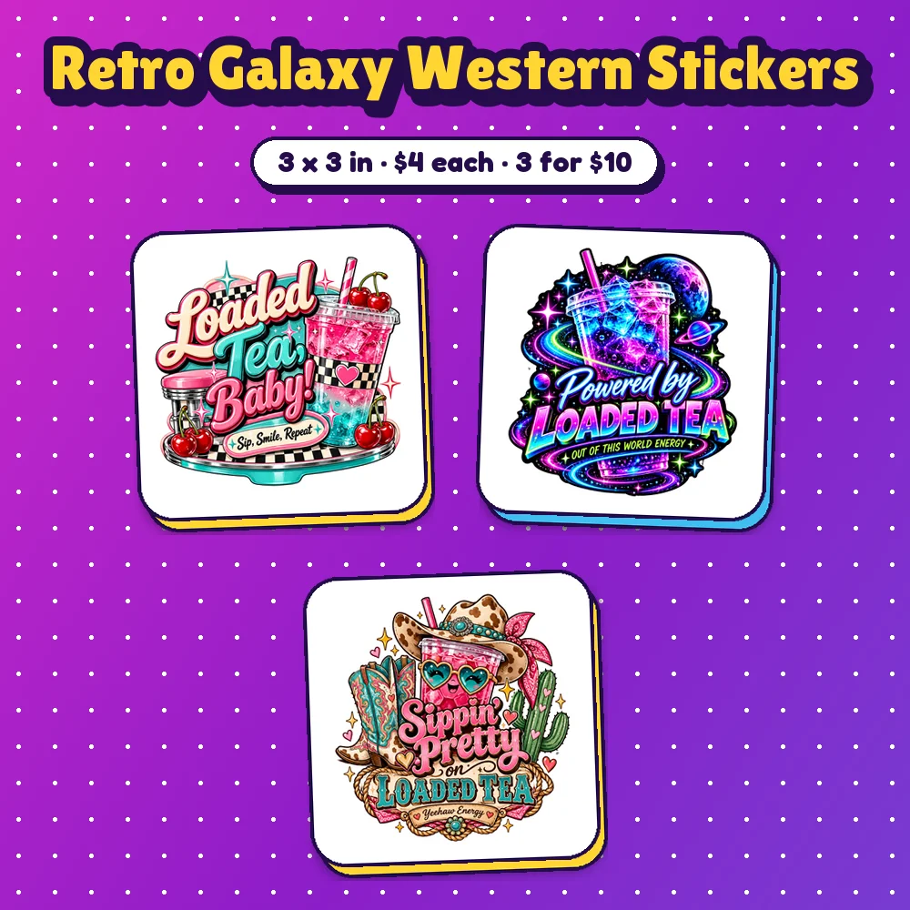 Retro Galaxy Western Sticker