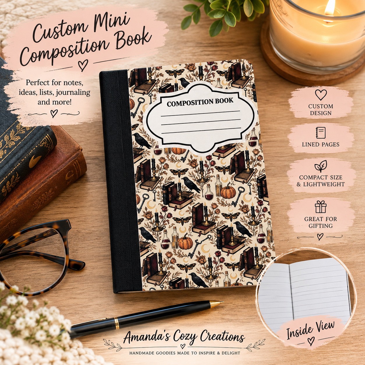 Mini Customized Composition Notebook