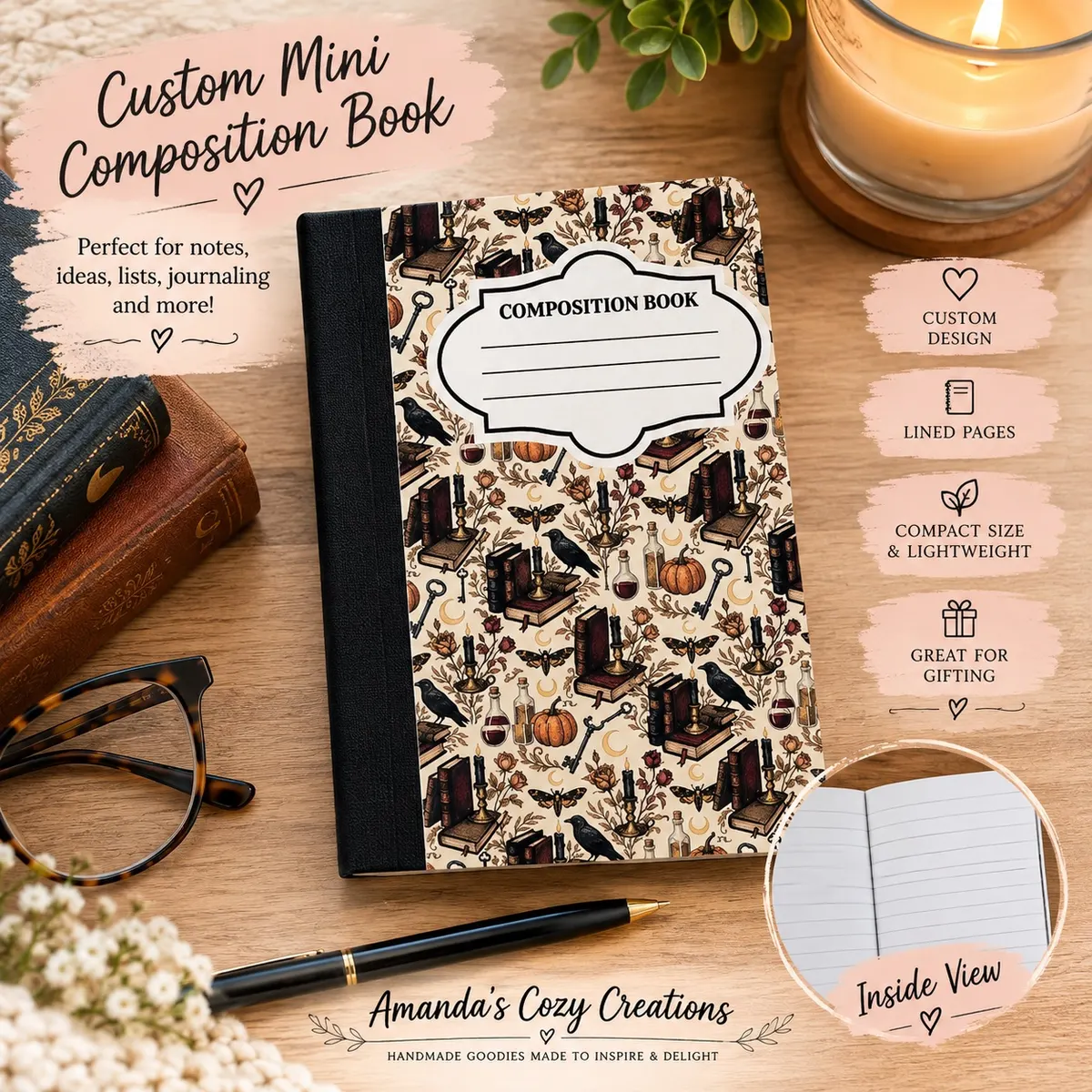 Mini Customized Composition Notebook