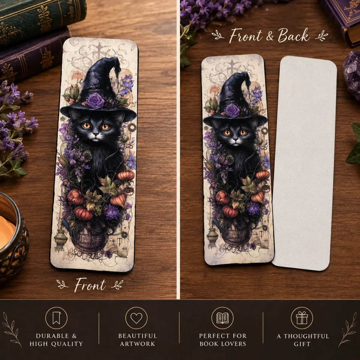 Mystical Black Cat Bookmark