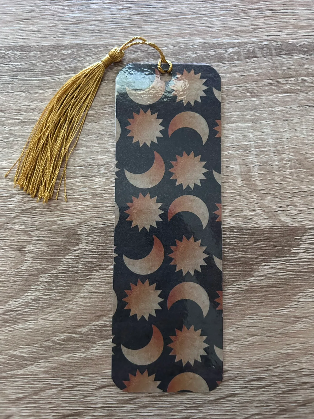 Sun and Moon Bookmark with Tassel