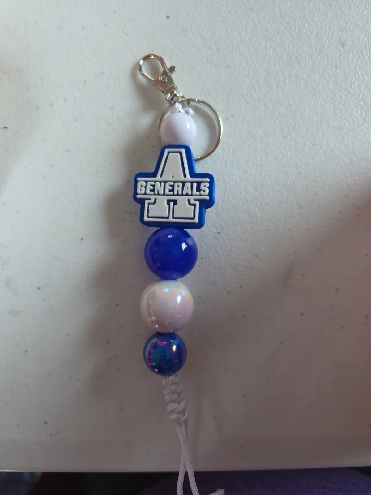 School Spirit Beaded Keychain