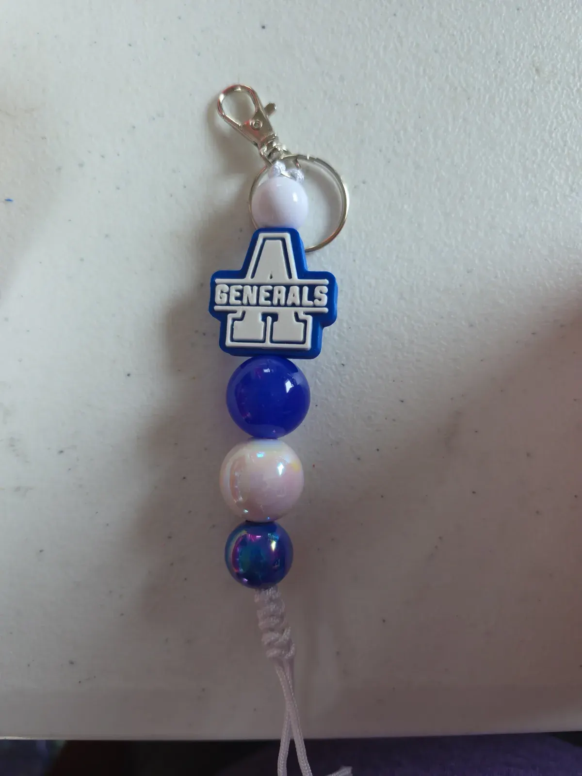 School Spirit Beaded Keychain