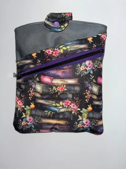 Purple Floral Books Book Sleeve