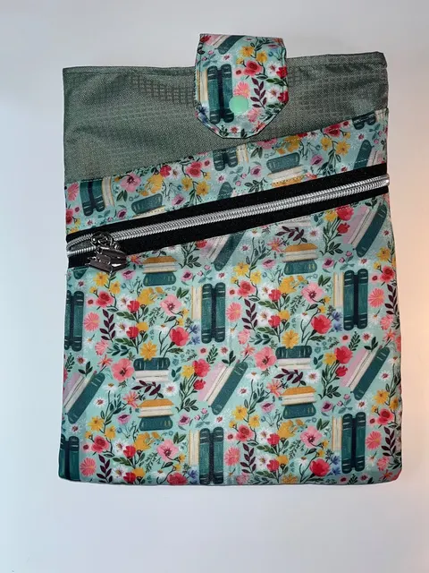 Mint Floral Books Book Sleeve