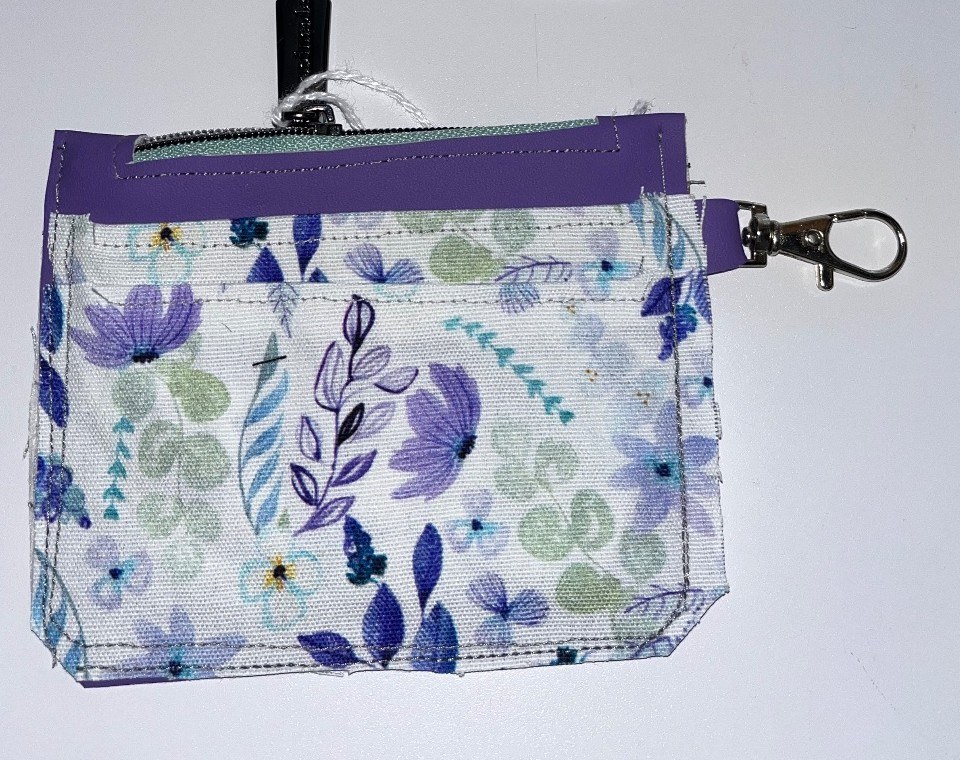 Purple Wildflower Mini Wallet