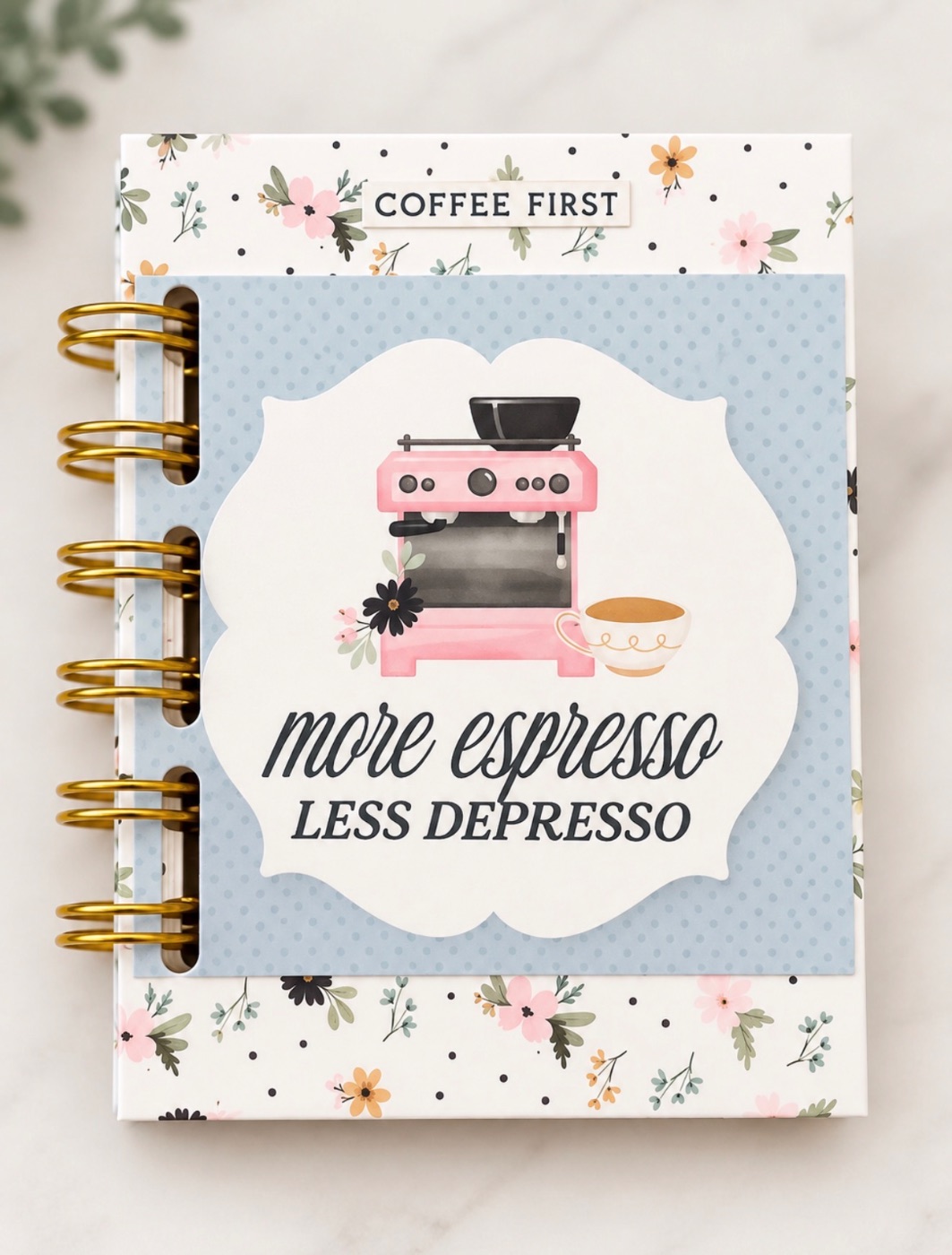 Coffee Lover Mini Notebook – 4” H x 3” W