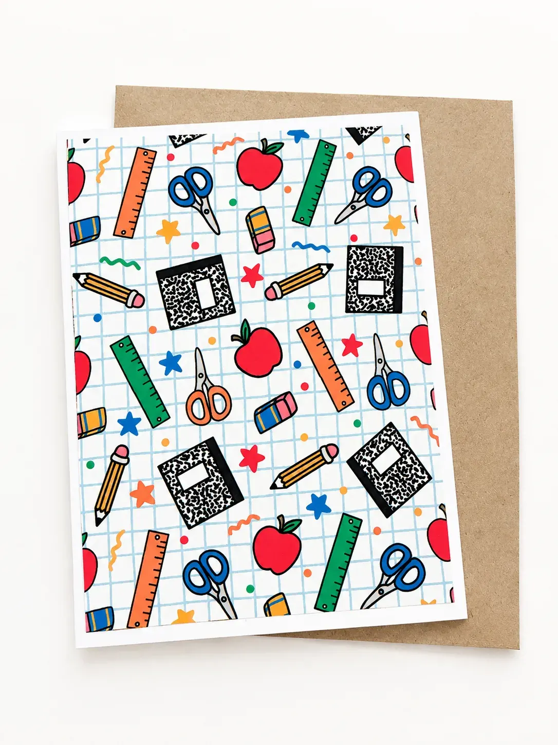 Back to School A2 Notecard Set | Set of 4 Handmade Blank Cards