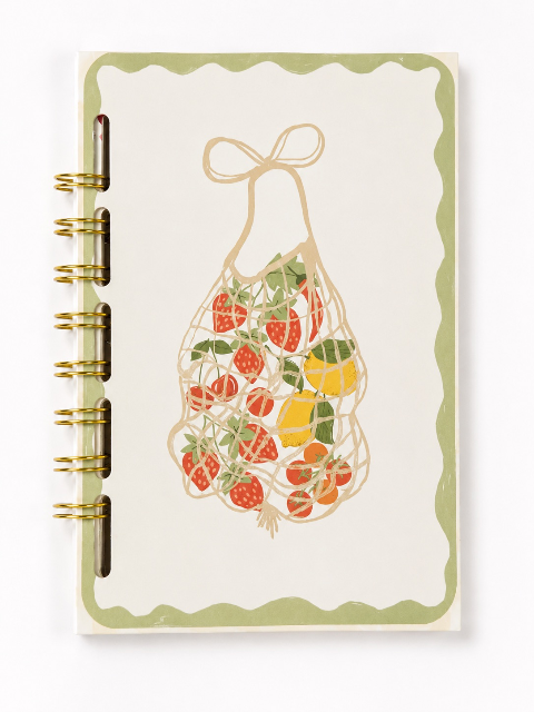 Strawberry Market Mini Notebook 4" x 6"