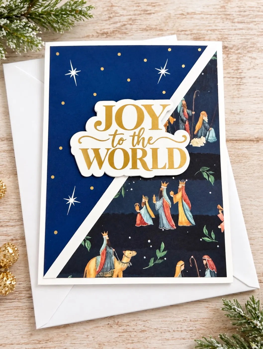 Joy to the World Handmade Christmas Card