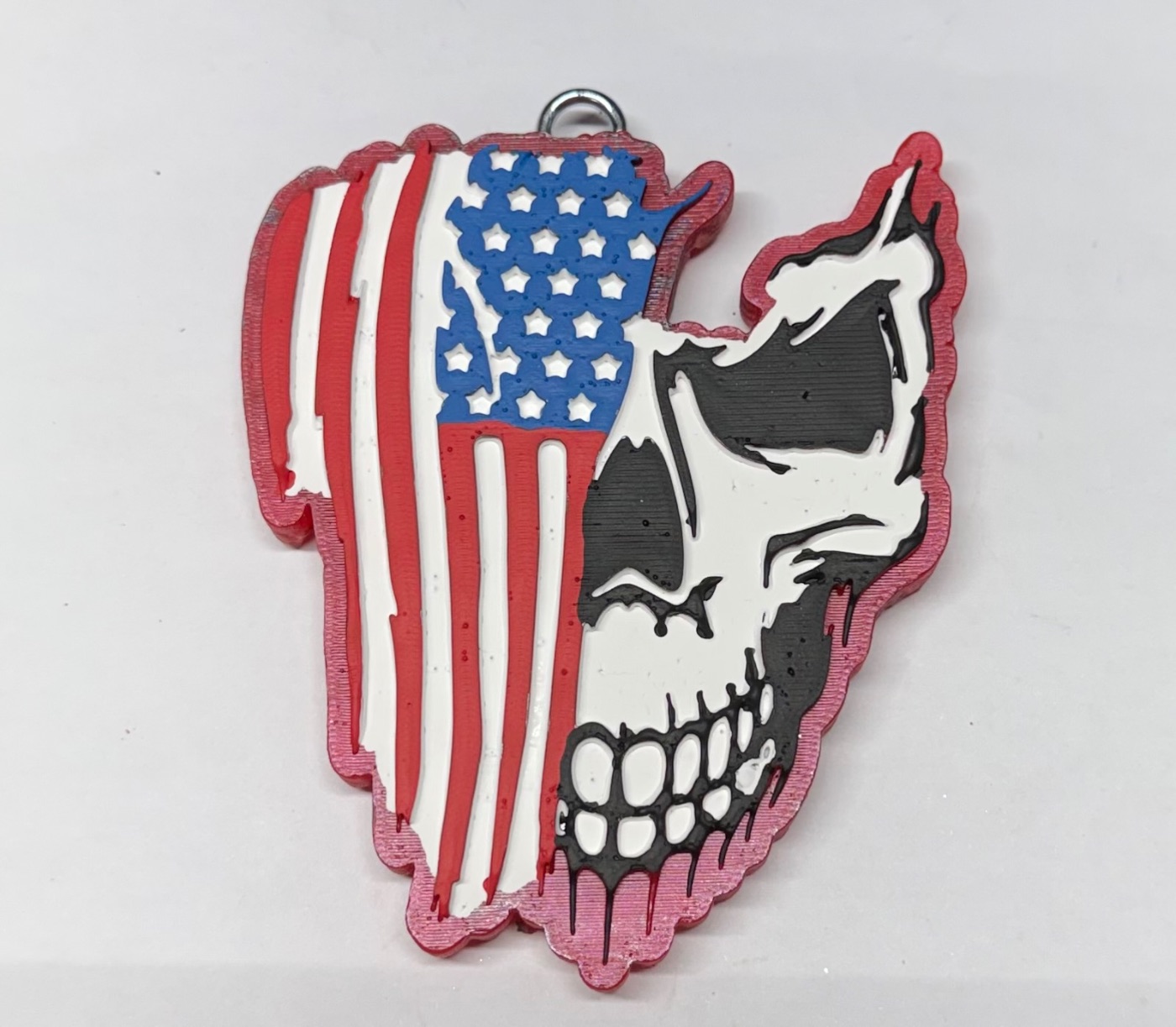 Skull with Flag car freshie