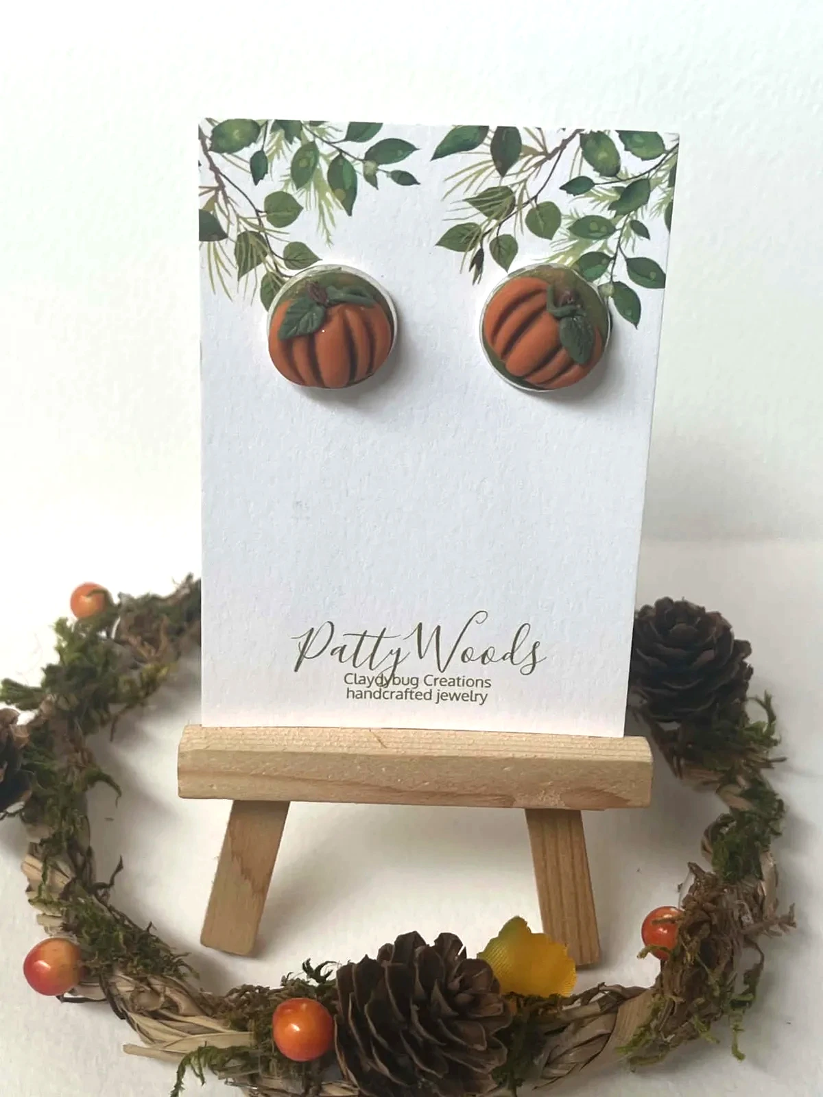 Pumpkin Stud Earrings