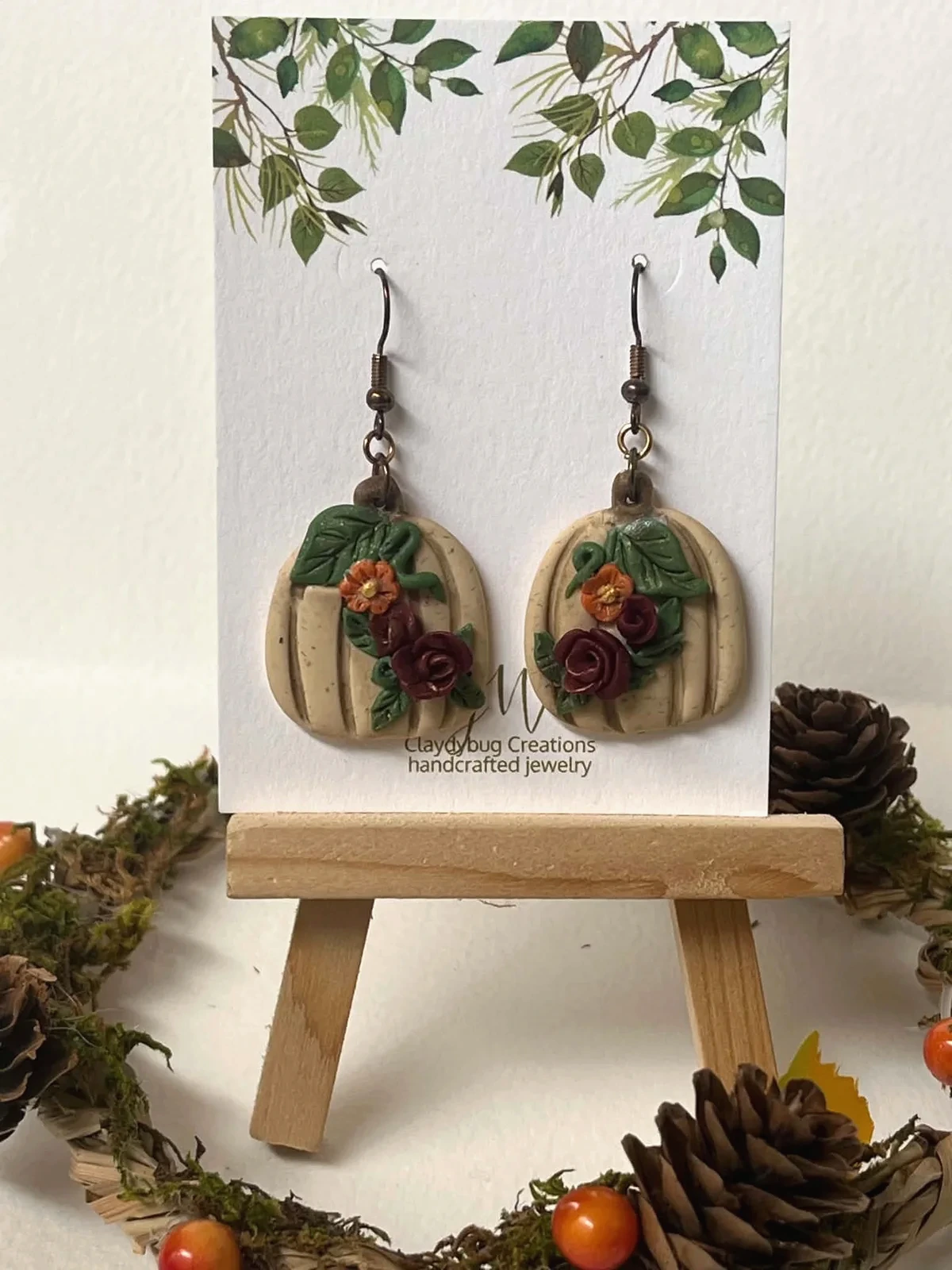 Rose Pumpkin Earrings