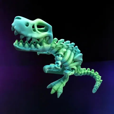 T Rex Skeleton With Bone