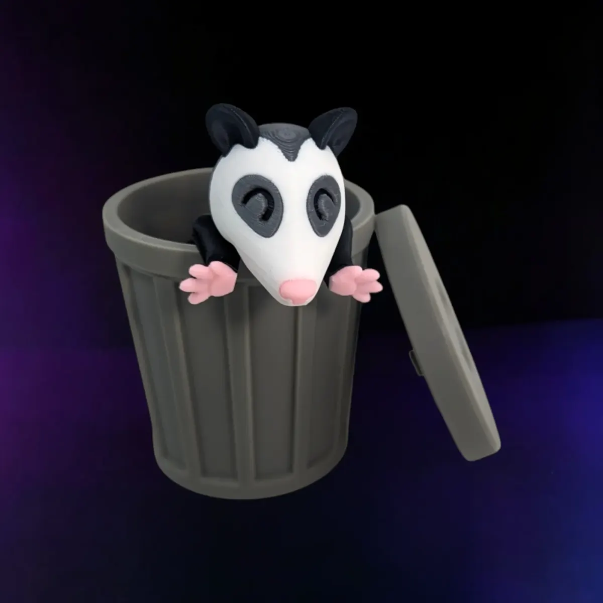 Possum With Trashcan